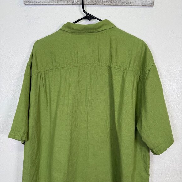 Royal Robbins XXL Green Short Sleeve Button Down Shirt Desert Pucker Cactus - Picture 10 of 11